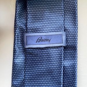 *****SOLD******BRIONI Tie Blue Italian Silk Handmade